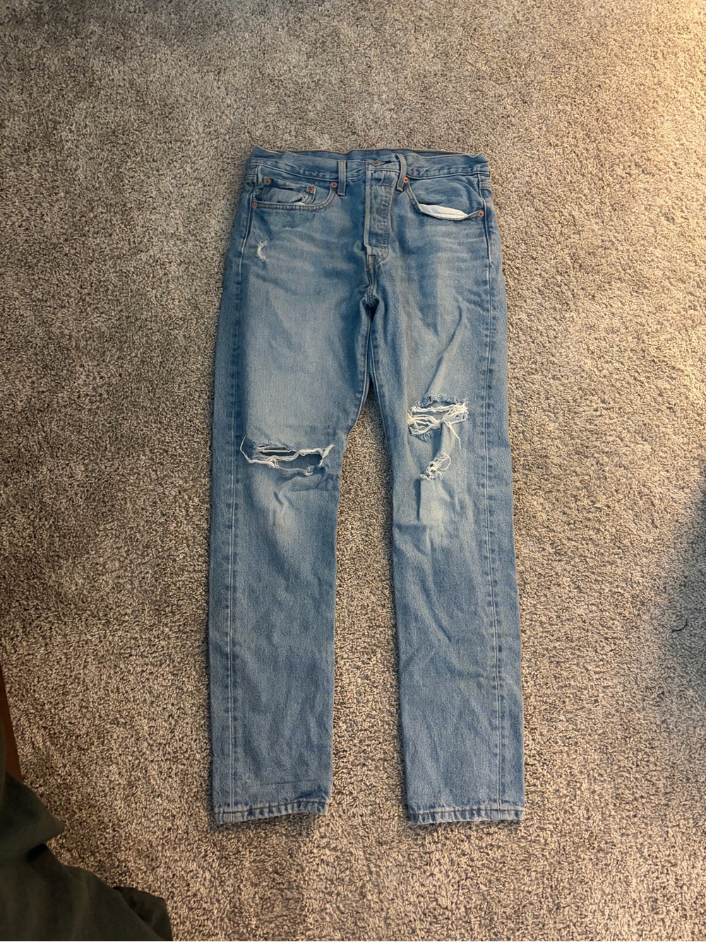 Levi's Light Blue Distressed Skinny Jeans